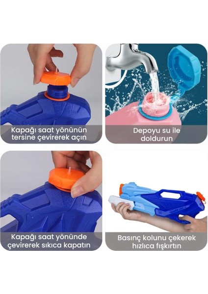Çok Renkli Büyük Boy Su Tabancası, Eğlenceli ve Dayanıklı Yaz Oyuncağı indirimleri