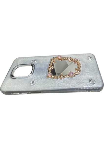 Xiaomi Redmi Note 9 Pro Kılıf Boncuklu El Geçmeli Aynalı Silikon Kılıf