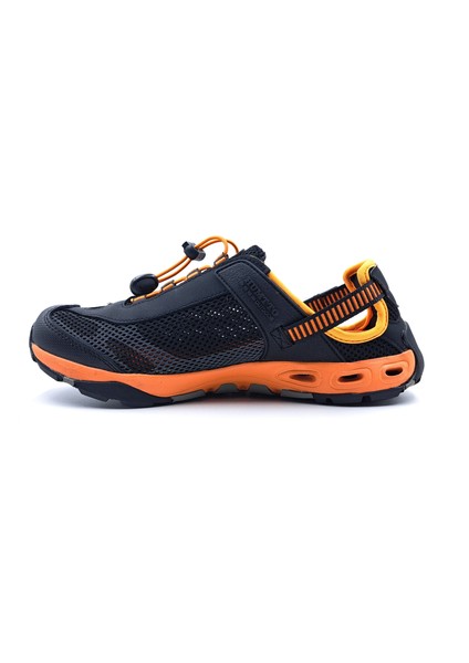 HTT1605 Erkek Tekking Outdoor Aqua Siyah Turuncu Spor Sandalet Ayakkabı