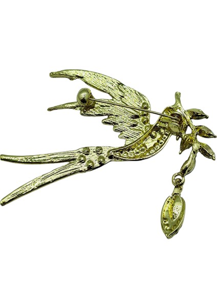 Zümrüt Zeytin Dalı Kuşu Broş indirimleri
