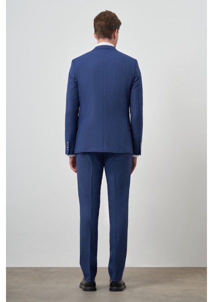 Erkek Parlement Poliviskon Slim Fit Mono Yaka Takım Elbise