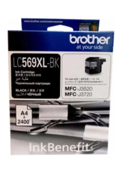 Brother LC569XL Siyah Orjinal Kartuş 2,4k