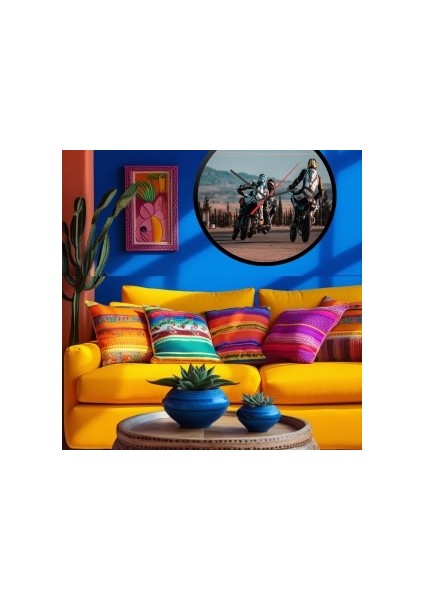 Modern Tasarım Kanvas Saat 808