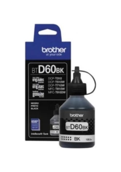 Brother BTD60BK Siyah Orjinal Mürekkep 100 Ml.