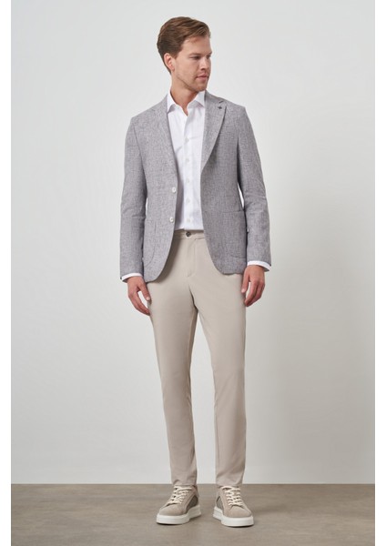 Erkek Vişne Keten Dokuma Slim Fit Mono Yaka Ceket fiyatları