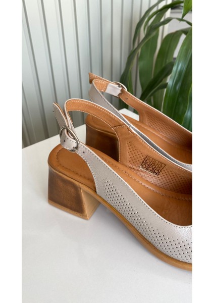 Vincent Buz Deri Kadın Küt Burun Rahat 6 cm Topuklu Ayakkabı modelleri