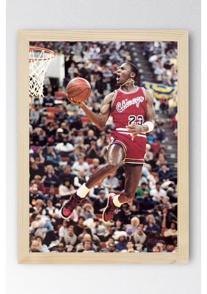 Michael Jordan Çerçeveli Tablo - Chicago Bulls Nba Posteri Tablo