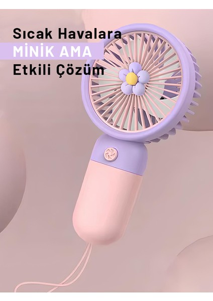 Mini Taşınabilir Masaüstü El Fan Dahili Batarya Kablosuz Kullanım Ultra Kompakt