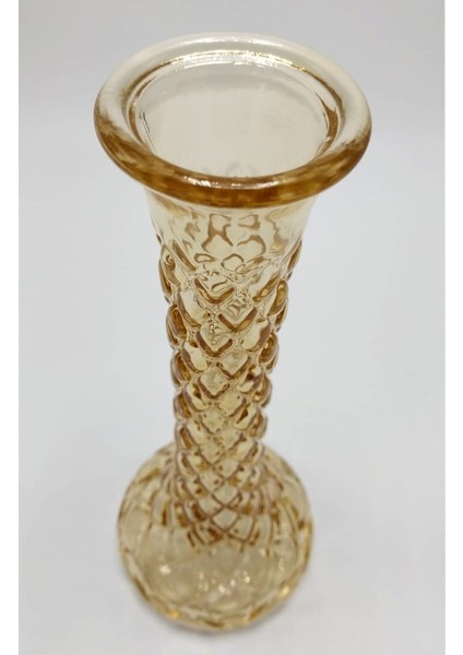 El Yapımı Gold Renk Baklava Model Cam Karanfillik 25CM modelleri