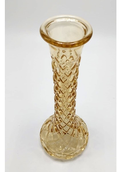 El Yapımı Gold Renk Baklava Model Cam Karanfillik 25CM fırsatları