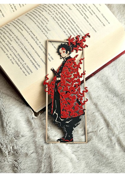 1 Adet Tanjiro Kitap Ayracı | Alevli Şeffaf Çerçeve Anime Ayraç fiyatları