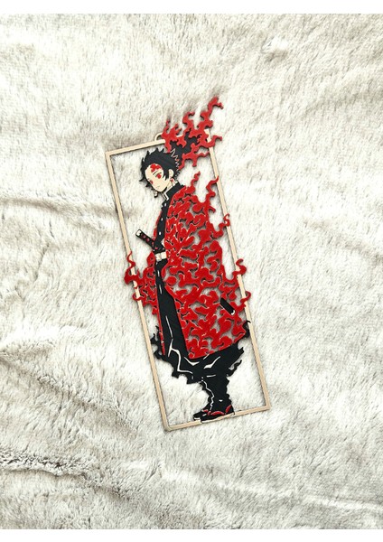 1 Adet Tanjiro Kitap Ayracı | Alevli Şeffaf Çerçeve Anime Ayraç fırsatları