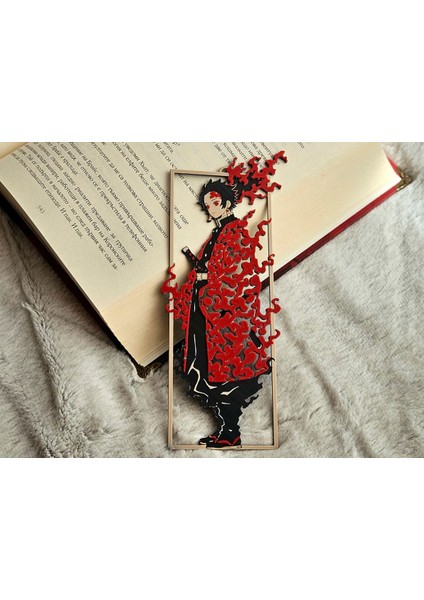 1 Adet Tanjiro Kitap Ayracı | Alevli Şeffaf Çerçeve Anime Ayraç indirimleri