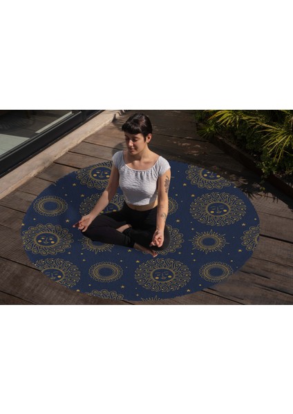 Yoga, Meditasyon,burçlar ve Mandala Temalı, Meditasyon, Salon, Mutfak, Oturma Odasıı Halısı 95