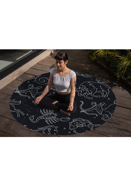 Yoga, Meditasyon,burçlar ve Mandala Temalı, Meditasyon, Salon, Mutfak, Oturma Odasıı Halısı 82