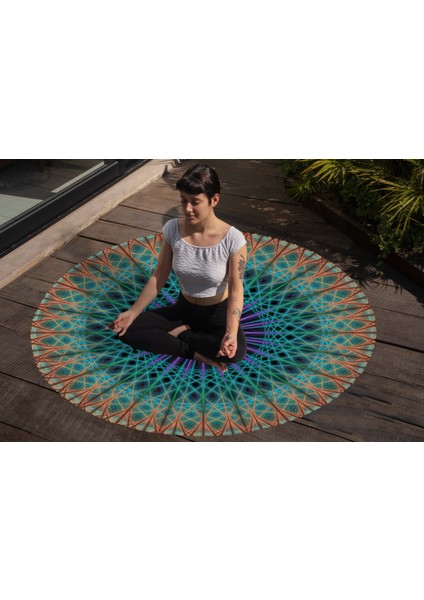 Yoga, Meditasyon,burçlar ve Mandala Temalı, Meditasyon, Salon, Mutfak, Oturma Odasıı Halısı 06