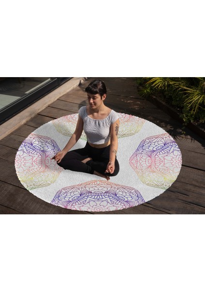 Yoga, Meditasyon,burçlar ve Mandala Temalı, Meditasyon, Salon, Mutfak, Oturma Odasıı Halısı 15
