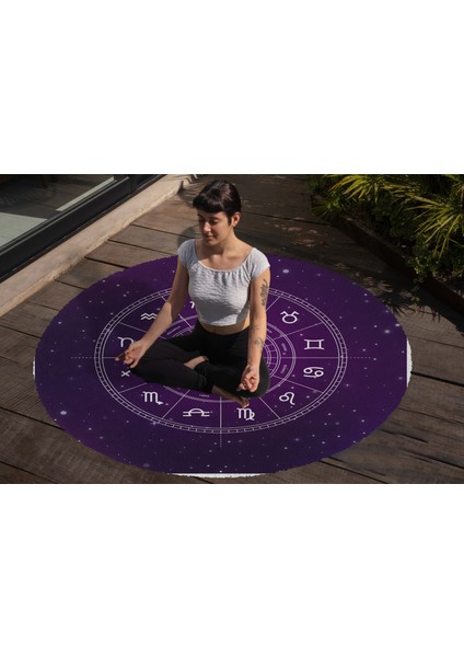 Yoga, Meditasyon,burçlar ve Mandala Temalı, Meditasyon, Salon, Mutfak, Oturma Odasıı Halısı 77