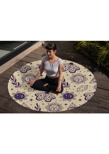 Yoga, Meditasyon,burçlar ve Mandala Temalı, Meditasyon, Salon, Mutfak, Oturma Odasıı Halısı 81