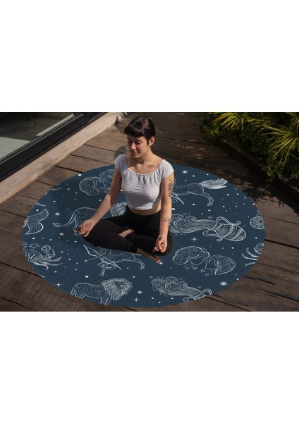 Yoga, Meditasyon,burçlar ve Mandala Temalı, Meditasyon, Salon, Mutfak, Oturma Odasıı Halısı 83