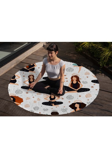 Yoga, Meditasyon,burçlar ve Mandala Temalı, Meditasyon, Salon, Mutfak, Oturma Odasıı Halısı 33