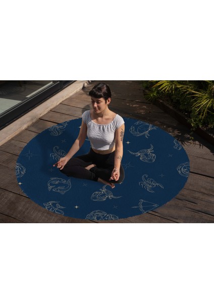 Yoga, Meditasyon,burçlar ve Mandala Temalı, Meditasyon, Salon, Mutfak, Oturma Odasıı Halısı 25
