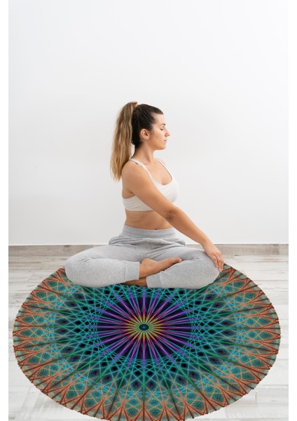 Yoga, Meditasyon,burçlar ve Mandala Temalı, Meditasyon, Salon, Mutfak, Oturma Odasıı Halısı 06 fırsatları