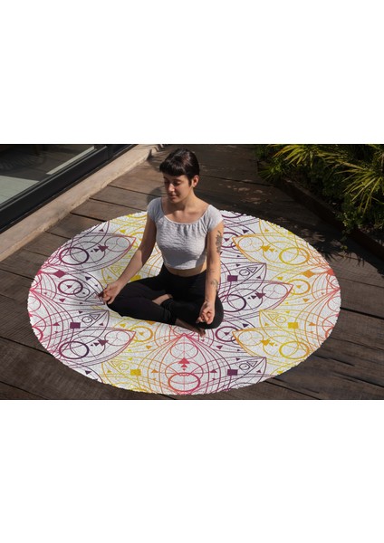 Yoga, Meditasyon,burçlar ve Mandala Temalı, Meditasyon, Salon, Mutfak, Oturma Odasıı Halısı 13