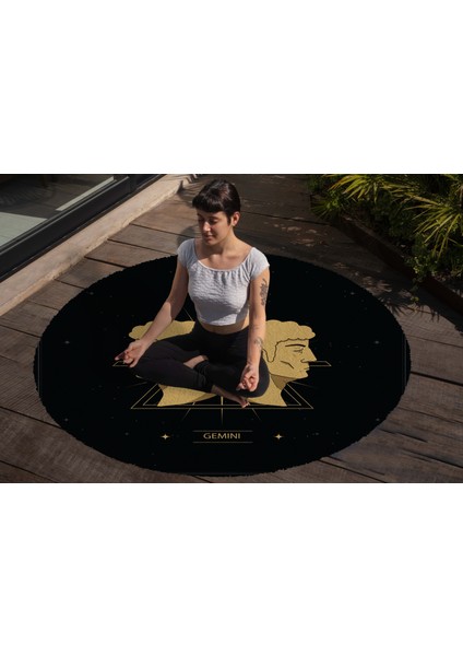 Yoga, Meditasyon,burçlar ve Mandala Temalı, Meditasyon, Salon, Mutfak, Oturma Odasıı Halısı 110
