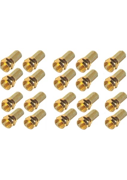 10 Adet Gold F Konnektör Standart 18 mm modelleri