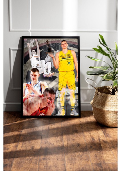Nikola Jokic All Star Mvp Çerçeveli Tablo - Basketbol Nba Posteri Tablo fiyatları