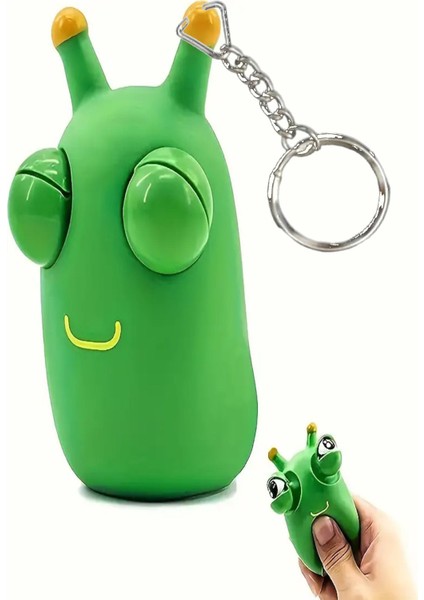 Yeşil Komik Göz Küresi Sıkma Oyuncağı Eğlenceli Dekompresyon Keyfi