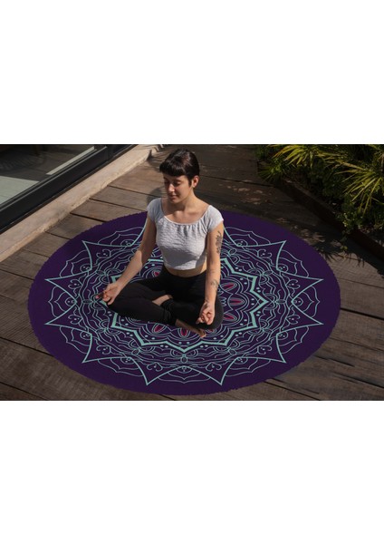 Yoga, Meditasyon,burçlar ve Mandala Temalı, Meditasyon, Salon, Mutfak, Oturma Odasıı Halısı 10