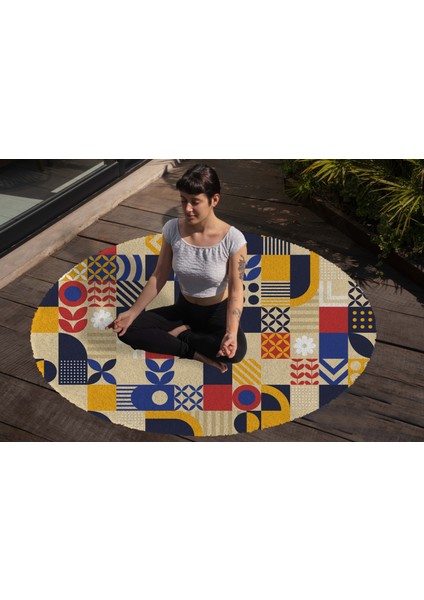 Yoga, Meditasyon,burçlar ve Mandala Temalı, Meditasyon, Salon, Mutfak, Oturma Odasıı Halısı 103