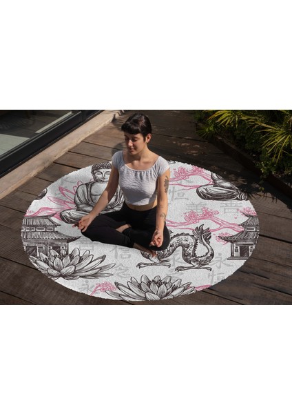 Yoga, Meditasyon,burçlar ve Mandala Temalı, Meditasyon, Salon, Mutfak, Oturma Odasıı Halısı 58