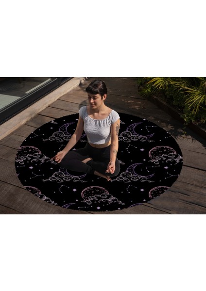 Yoga, Meditasyon,burçlar ve Mandala Temalı, Meditasyon, Salon, Mutfak, Oturma Odasıı Halısı 116