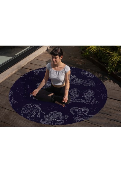 Yoga, Meditasyon,burçlar ve Mandala Temalı, Meditasyon, Salon, Mutfak, Oturma Odasıı Halısı 85