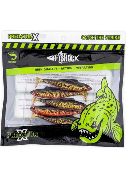 Silikon Sahte Balık - 4,5g 85MM - Fishack Predatorx - Uv Boyalı - Copper indirimleri