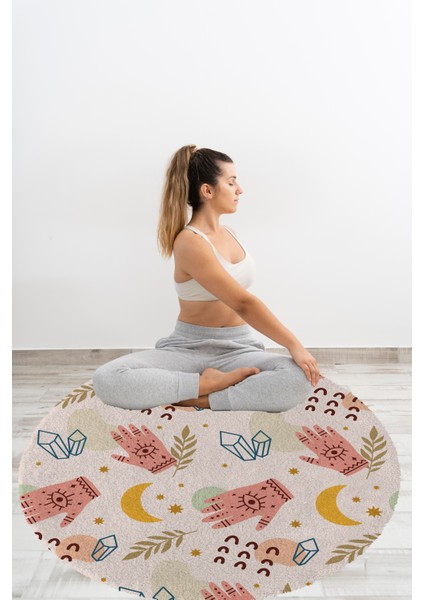 Yoga, Meditasyon,burçlar ve Mandala Temalı, Meditasyon, Salon, Mutfak, Oturma Odasıı Halısı 101 fırsatları