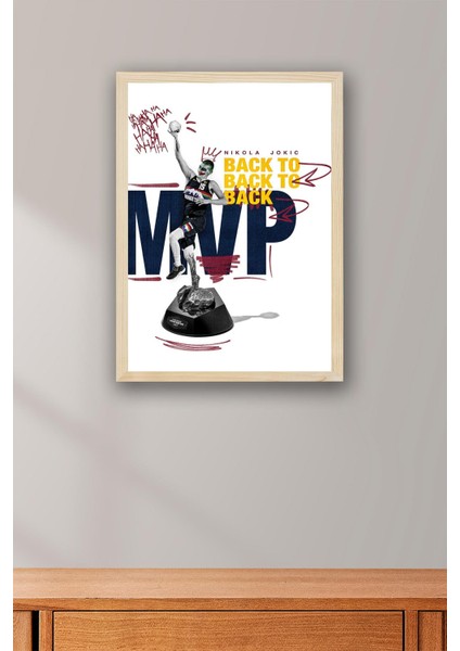 Nikola Jokic Mvp Çerçeveli Tablo - Basketbol Nba Posteri Tablo fiyatları