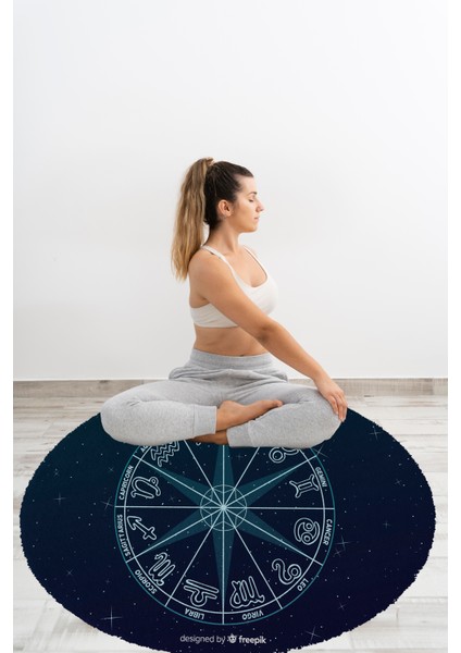 Yoga, Meditasyon,burçlar ve Mandala Temalı, Meditasyon, Salon, Mutfak, Oturma Odasıı Halısı 78 fırsatları