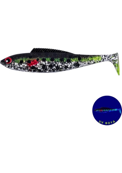 Silikon Sahte Balık - 4,5g 85MM - Fishack Predatorx - Uv Boyalı - Fleck