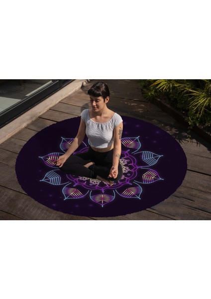 Yoga, Meditasyon,burçlar ve Mandala Temalı, Meditasyon, Salon, Mutfak, Oturma Odasıı Halısı 75