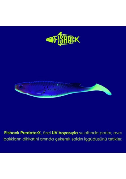Silikon Sahte Balık - 10G 100MM - Fishack Predatorx - Uv Boyalı - Blade modelleri