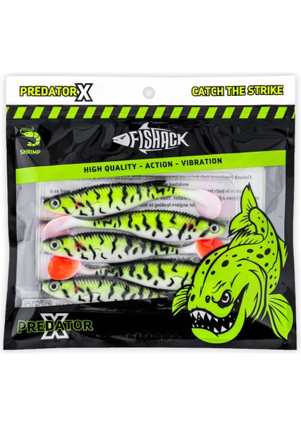 Silikon Sahte Balık - 10G 100MM - Fishack Predatorx - Uv Boyalı - Bleed fırsatları
