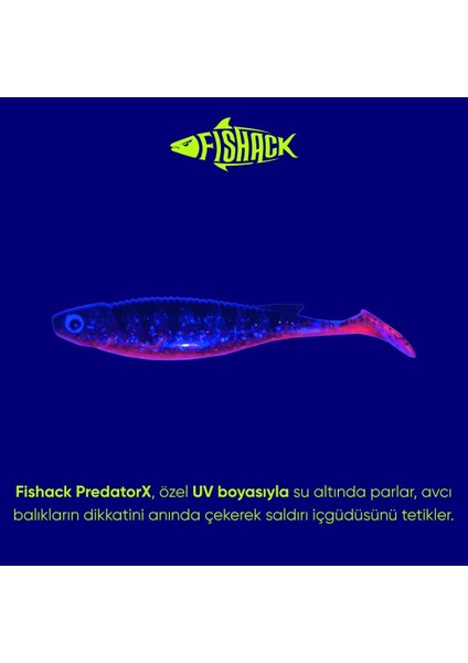 Silikon Sahte Balık - 10G 100MM - Fishack Predatorx - Uv Boyalı - Strike modelleri