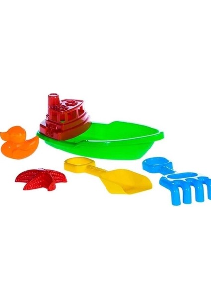 Renkli Balıkçı Teknesi Plaj ve Deniz Oyuncağı, Eğlenceli ve Canlı Tasarım