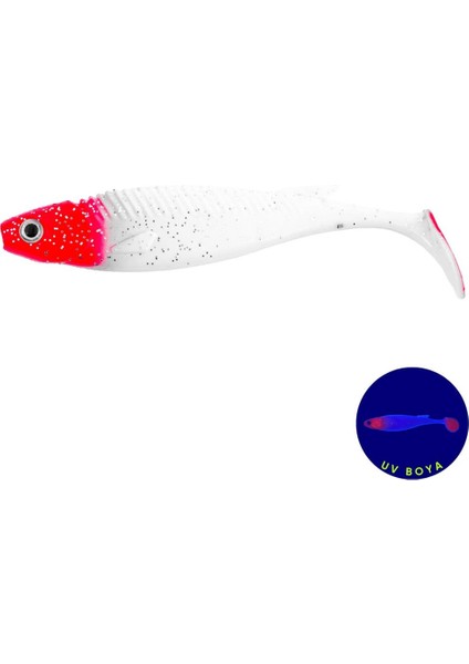 Silikon Sahte Balık - 10G 100MM - Fishack Predatorx - Uv Boyalı - Redhead