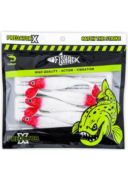 Silikon Sahte Balık - 10G 100MM - Fishack Predatorx - Uv Boyalı - Redhead indirimleri