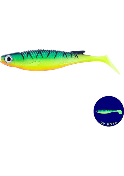 Silikon Sahte Balık - 10G 100MM - Fishack Predatorx - Uv Boyalı - Drill